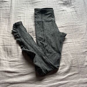 Lululemon Charcoal Ruffle Leggings